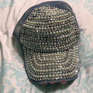 Bedazzled denim woman’s cap
